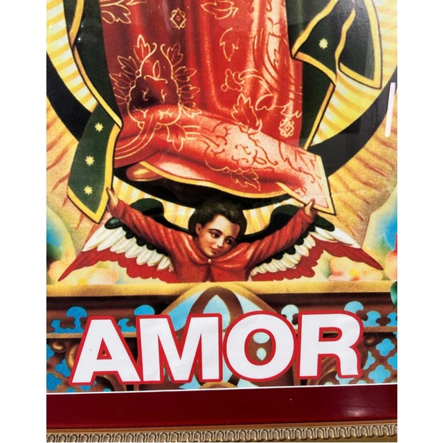 Contemporary Christian Audigier "Amor" Virgin Mary Contemporary Pop Art Framed Print For Sale - Image 3 of 10