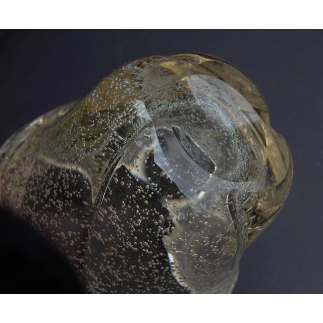 Murano Glass Controlled Bubble Vase Venetian Mid Century For Sale - Image 4 of 4