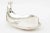 Metal Vintage Hand Hammered Silver Plate Monumental Scalloped Serving Bow With Duck Neck,1980's For Sale - Image 7 of 11