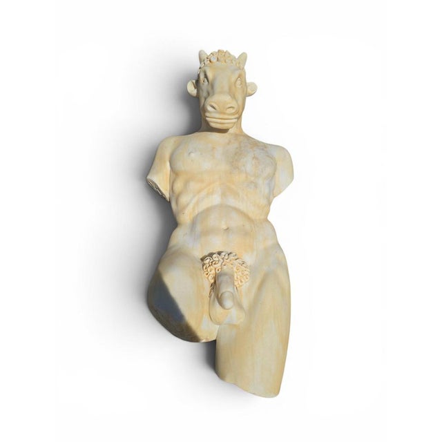 1940s Sculpture of the Minotaur from Greek Mythology, 1940, Marble For Sale - Image 5 of 10