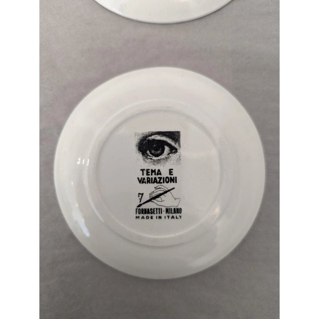 "Tema E Variazioni" Pietro Fornasetti Themes & Variations Coasters With Original Gold Box For Sale - Image 12 of 12