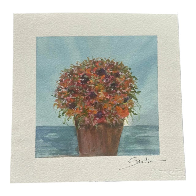 Signed Original Watercolor Botanical For Sale