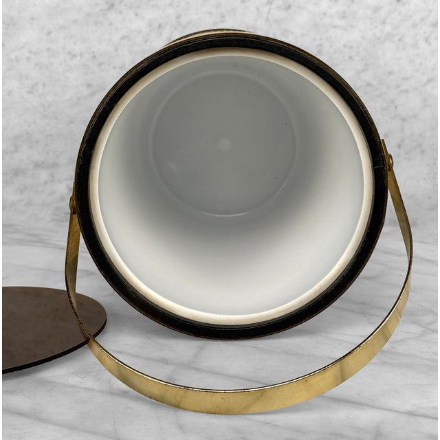 Vintage Hollywood Regency Gold & Black Mirrored Ice Bucket by Larry Laslo For Sale - Image 9 of 10