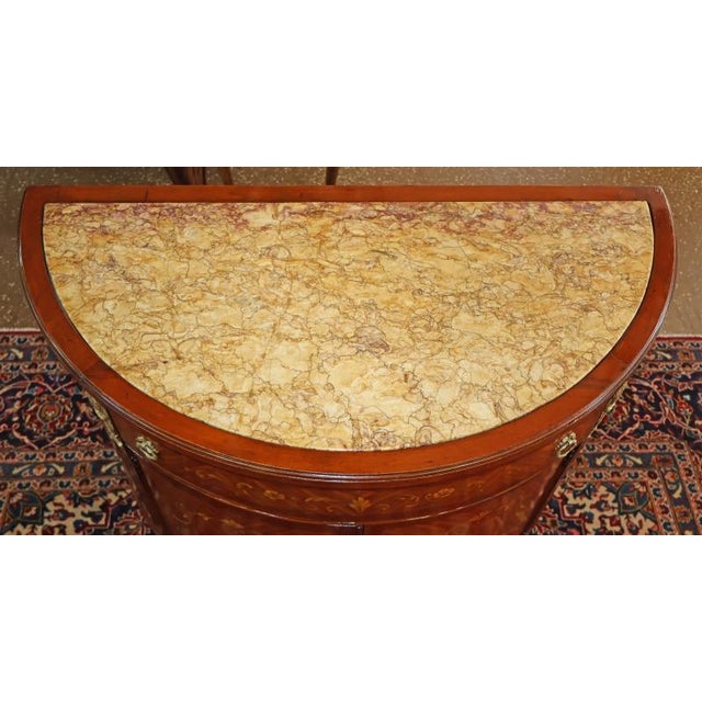 Early 20th Century French Louis XV Marble Top Paint Decorated Chest Commode For Sale - Image 11 of 17