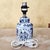 Vintage Blue & White Chinoiserie Porcelain Table Lamp With Double Happiness Symbol For Sale - Image 9 of 18