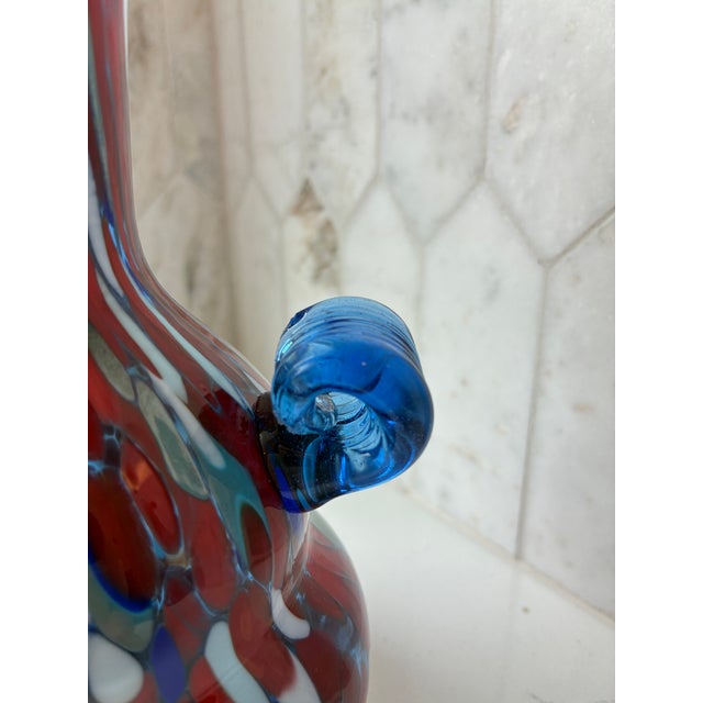 Stunning, Authentic Mid-Century Murano Glass Patchwork Millefiori Vase, Toric Fratelli Toso Furnace (Murano, Italy). . For Sale In Denver - Image 6 of 6