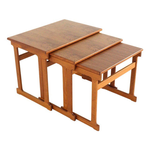 Fugdal Nesting Tables from Trioh, Denmark, 1960s, Set of 3 For Sale