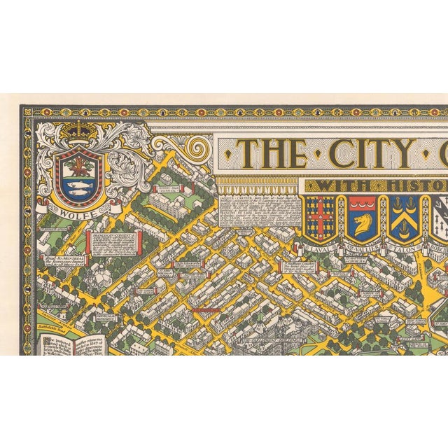 Quebec City Pictorial Map, 1932 For Sale - Image 6 of 9