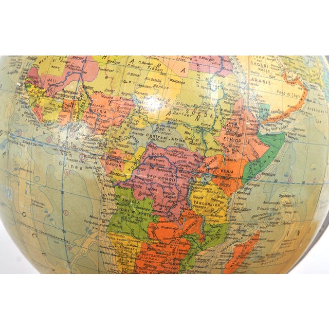 Metal Vintage Globe from Räths, 1950s For Sale - Image 7 of 10