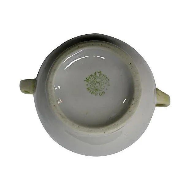 1950s Nippon Hand-Painted Sugar Bowl For Sale - Image 5 of 5