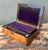 Vintage Wood Inlay Writing Desk With Inkwells For Sale - Image 9 of 14