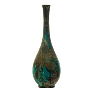 Mid 20th Century Japanese Slender Patinaed Bud Vase