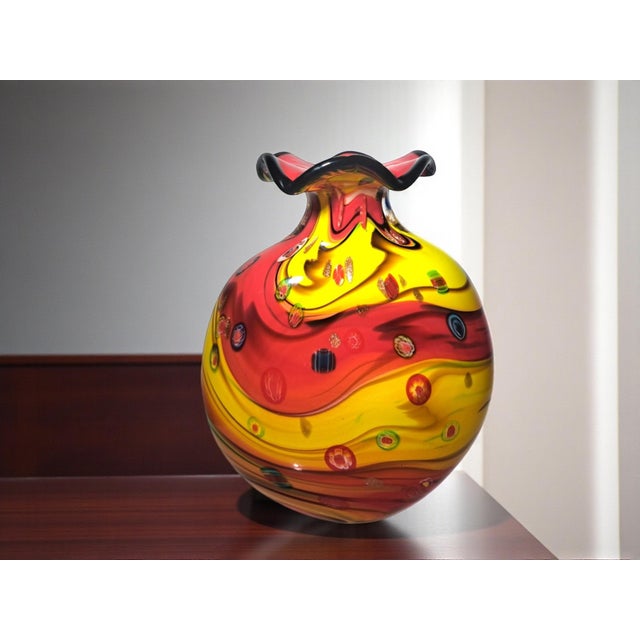 Murano Glass Vase by Toso Murano, 1980s For Sale - Image 10 of 10