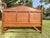 British Colonial Style Faux Bamboo and Rattan Queen Bed in Tortoise Finish For Sale - Image 10 of 12