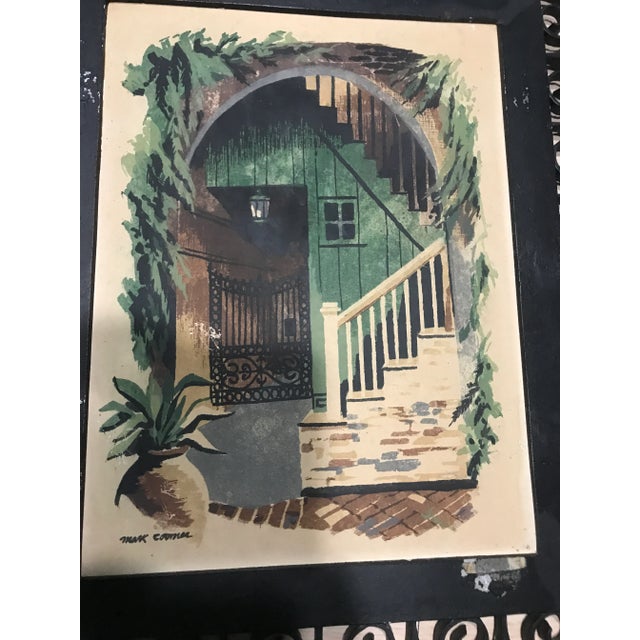 Mark Coomer, Iconic Scenes of Famous New Orleans Porches, Original Limited Edition Framed Serigraphs - Set of 3 For Sale - Image 4 of 9