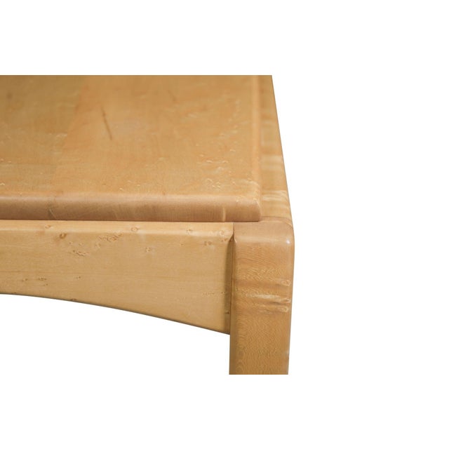 Wood Mid 20th Century Solid Bird’s-Eye Maple Sculptural Coffee Table, Custom Studio Piece For Sale - Image 7 of 10