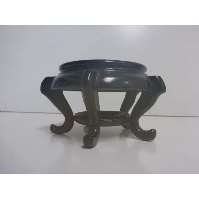 Small Chinese Vase stand- great size for candles, statuary. Top platform is 4" diameter sitting on 5 curved legs. Classic...