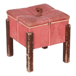 Czech Art Deco Stool in Beech, 1920s For Sale
