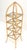 Mid-Century Modern Bamboo & Leather Figural 13" Square Profile Dome Shape Etagere MINT For Sale - Image 3 of 13