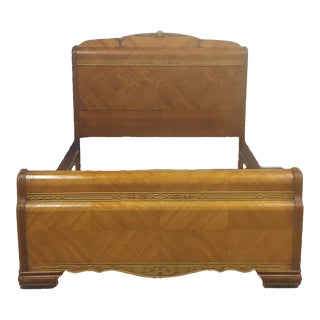 1930s Art Deco Waterfall Full Bed For Sale
