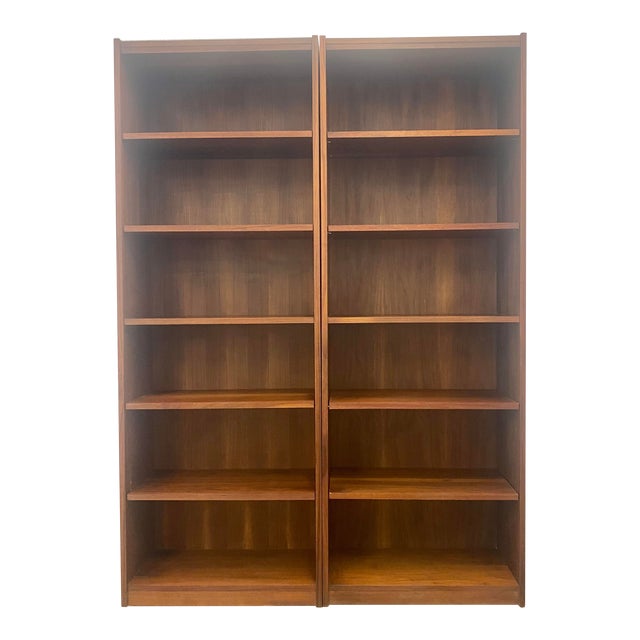 1990s Tall Teak Bookcases a Pair Chairish
