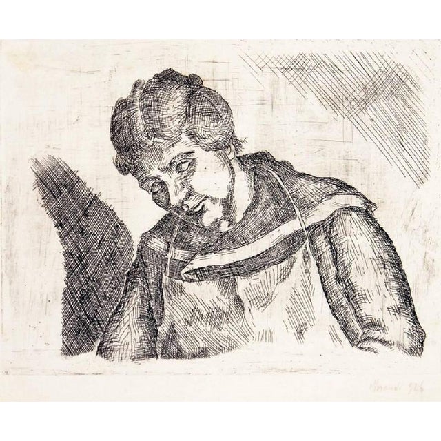 Giorgio Morandi, Female Figure Sleeping, 1920, Etching For Sale