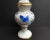Beautiful vintage vase/jar in porcelain with 24k gold plating. Circa 1960s, made in France. Hand-painted flowers and...