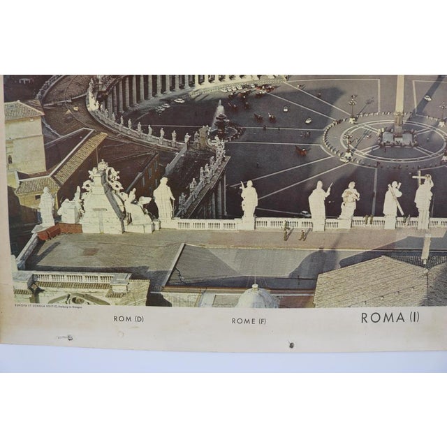 School Wall Chart of Rome, 1960s For Sale - Image 6 of 16