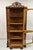 Antique Victorian Renaissance Oak Glass Door Carved Curio Corner China Cabinet For Sale - Image 4 of 12