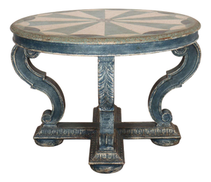 English Decorated Lamp Table, 1890s