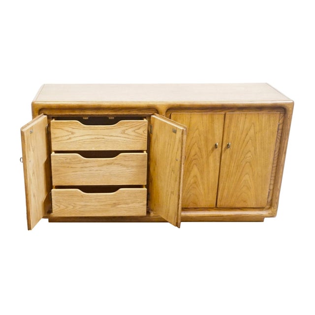 Thomasville Furniture Forecast Collection Solid Oak Contemporary 54" Buffet Cabinet 12221-110 For Sale In Kansas City - Image 6 of 13