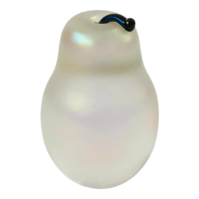 Vintage Zellique Art Glass Pear For Sale
