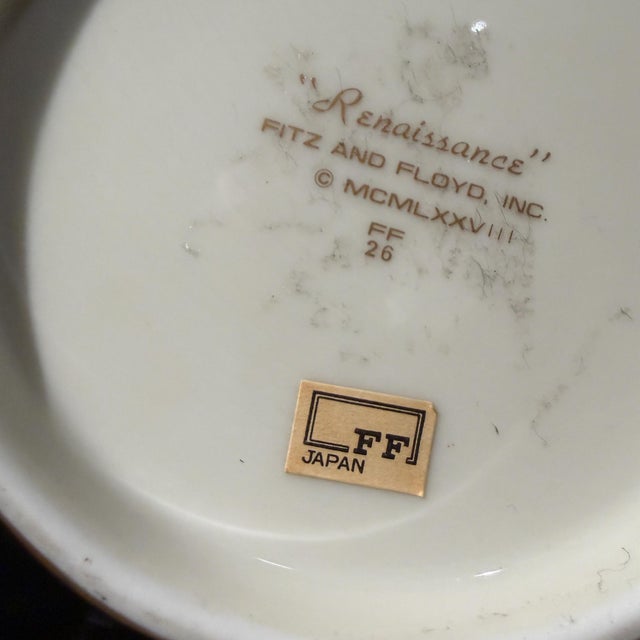 Fitz & Floyd Octagonal Serving Vegetable Bowl Renaissance Mid Century For Sale - Image 9 of 12
