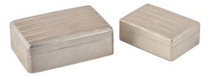 Antique German Export Silver and Gilt Boxes, 1922, Set of 2