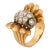 1940s Retro Old Mine Cut Diamond 18k Rose Gold Ring, Size 6.25 For Sale