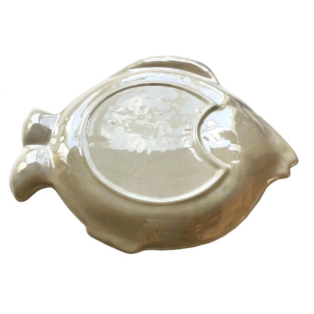 English 1980s Vintage Flounder Shaped Fish Server For Sale - Image 3 of 6