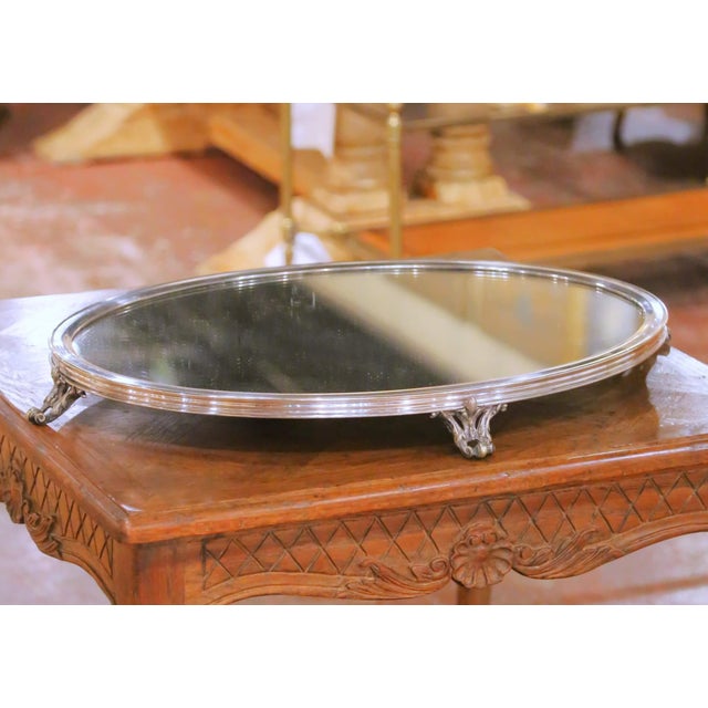 French 19th Century French Louis XVI Silvered Bronze Surtout De Table Stamped Baccarat For Sale - Image 3 of 8