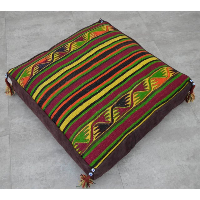 Handmade Wool Turkish Floor Pillow Cover | Chairish