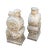 2010s Chinese Pair White Marble Stone Fengshui Foo Dogs Drum Statues For Sale - Image 5 of 9