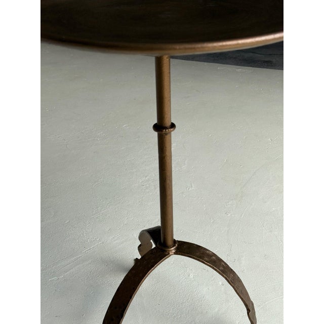 Large Spanish Iron Drinks Table With Tripod Base For Sale In New York - Image 6 of 12