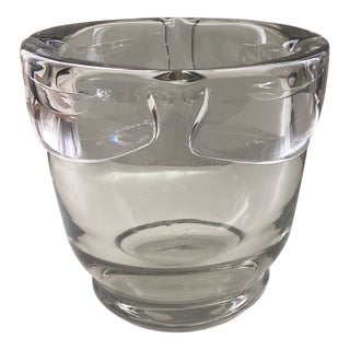 Vintage Polish Blown Crystal Ice Bucket Container For Sale