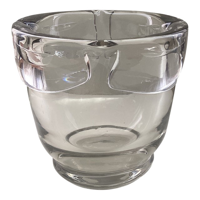 Vintage Polish Blown Crystal Ice Bucket Container For Sale