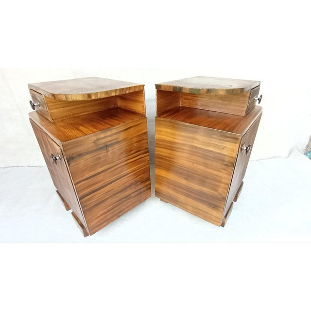 Art Deco Bedside Tables by Jindrich Halabala, 1940s, Set of 2 For Sale - Image 13 of 18