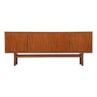 Mid-Century Walnut Sideboard with Bar Compartment, 1960s For Sale