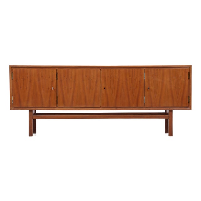 Mid-Century Walnut Sideboard with Bar Compartment, 1960s For Sale