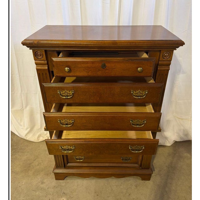 Traditional Vintage Alexander Julian Home Colours Traditional 6 Drawer Oak Chest of Drawers For Sale - Image 3 of 8
