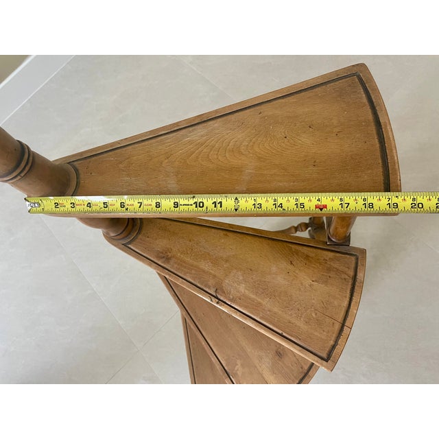 Antique Italian Spiral Library Steps – Solid Wood – Made in Italy For Sale - Image 10 of 15