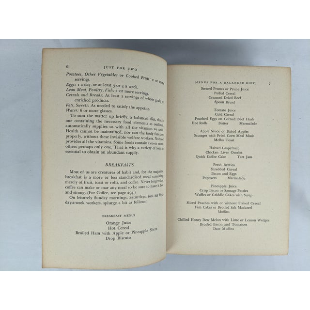 Antique & Vintage American Cookbooks, Lowney's 1912 and Just for Two 1951, Pair For Sale - Image 11 of 12
