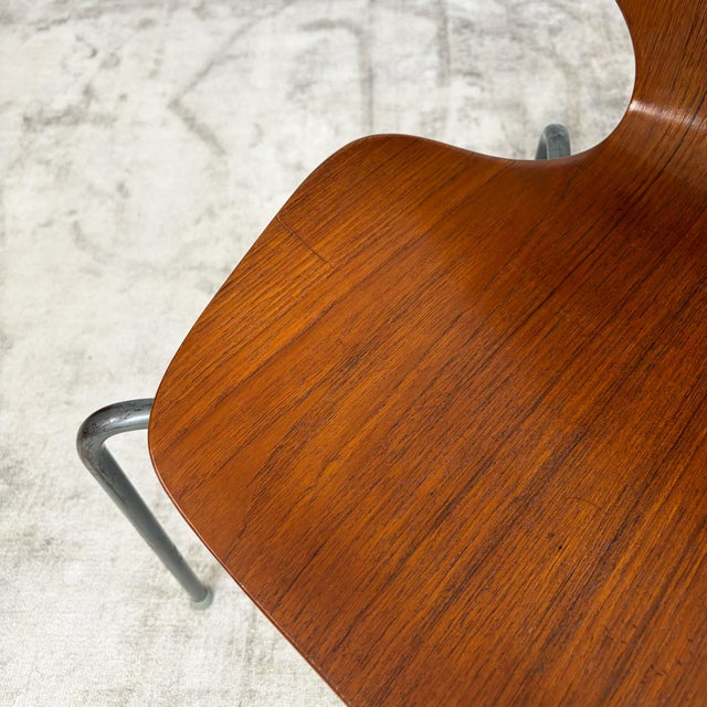 Brown Danish Chairs by Herbert Hirche for Jofa Stalmobler, 1950s, Set of 2 For Sale - Image 8 of 11