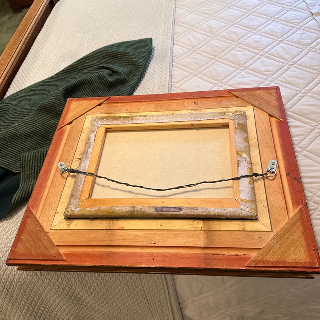 Mid 20th Century Original Oil Painting of Lush Waterscape For Sale - Image 5 of 5